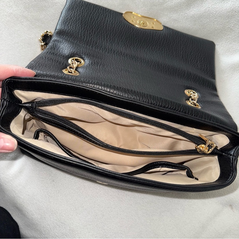 NEW! INC INTERNATIONAL CONCEPTS Black Ajae Flap Sculpt Shoulder Bag NWT! - Picture 11 of 14